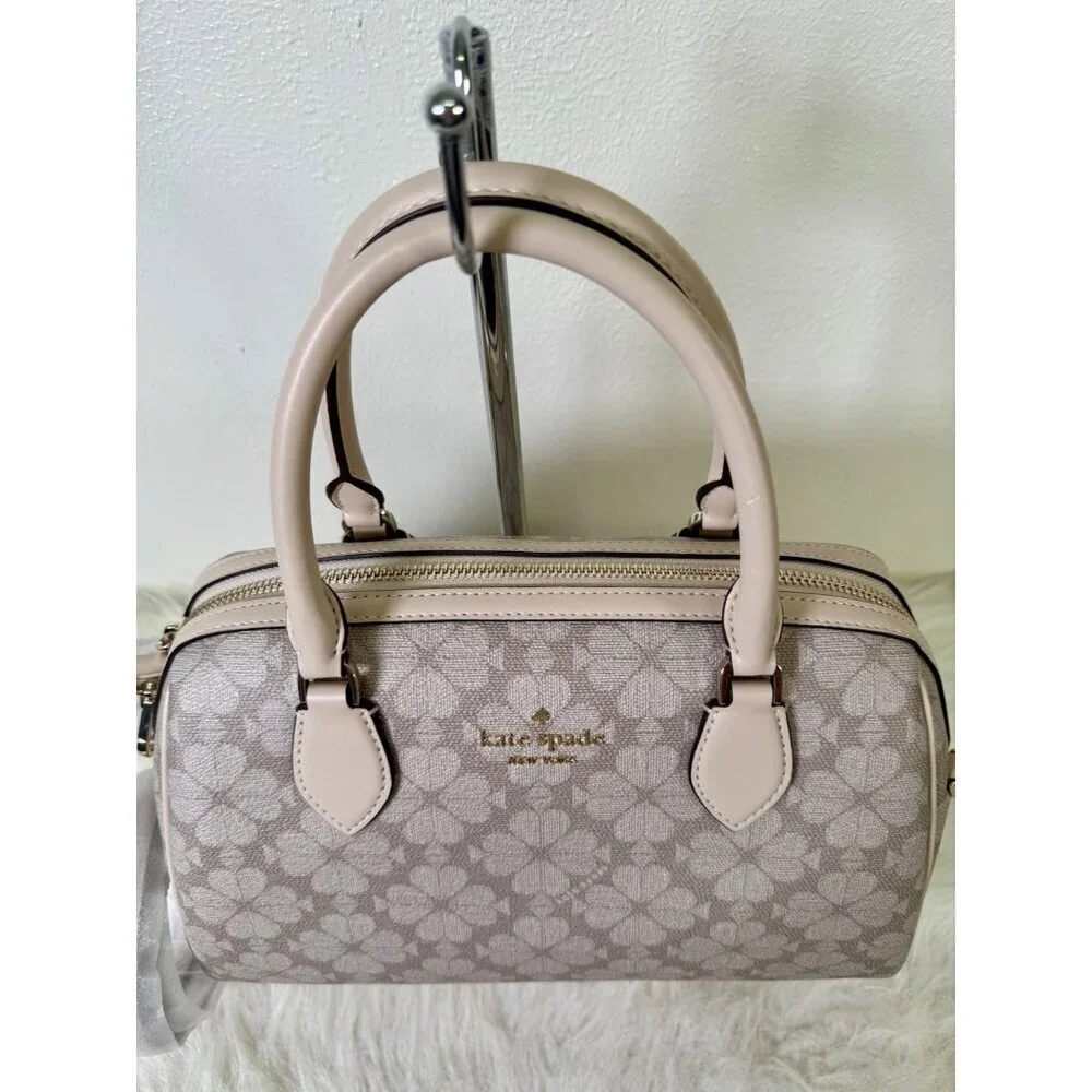 KATE SPADE Signature Spade Flower Pv Large Duffle Crossbody Tote Bag Travel
